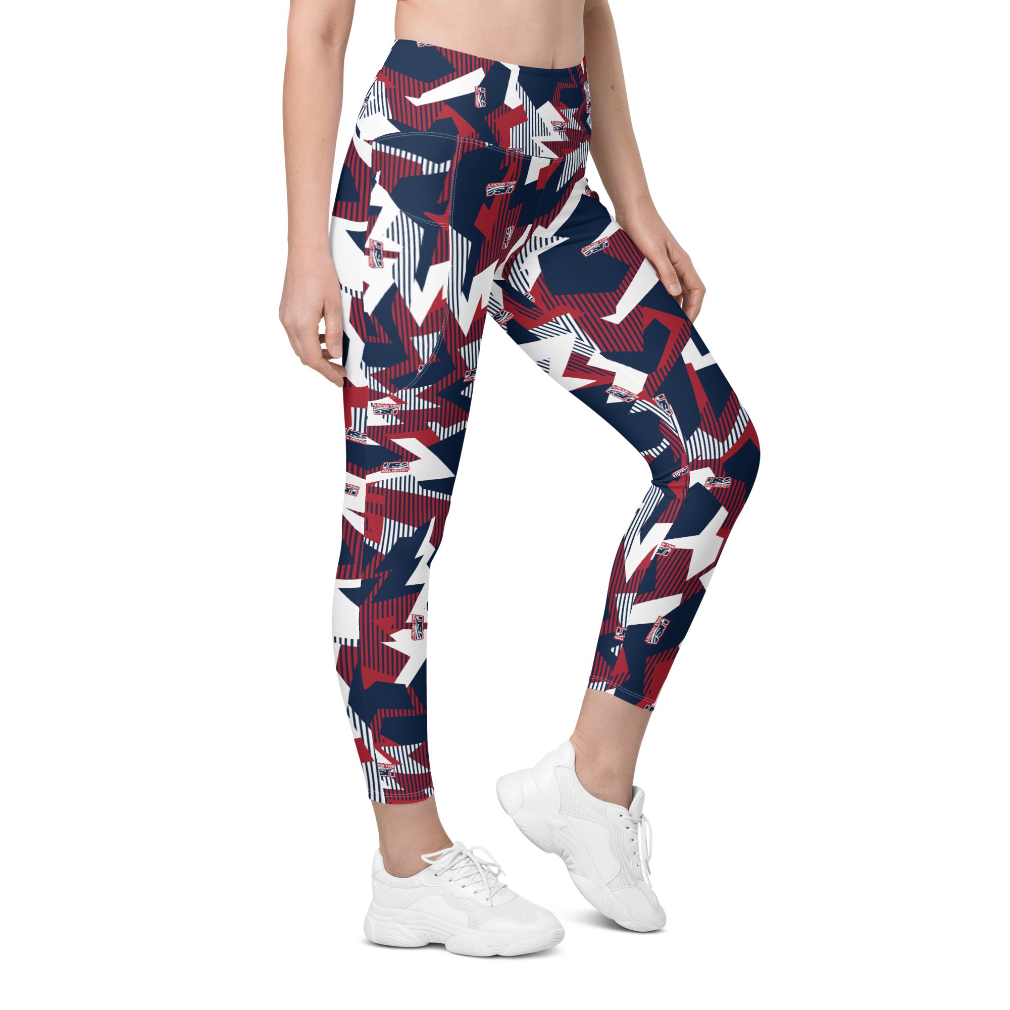 USABH LOGO CAMO LEGGINGS WITH POCKETS