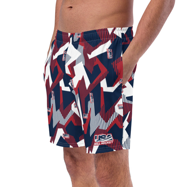 USABH CAMO LOGO POCKETED SHORTS featuring an inner lining to protect your "hockey balls"