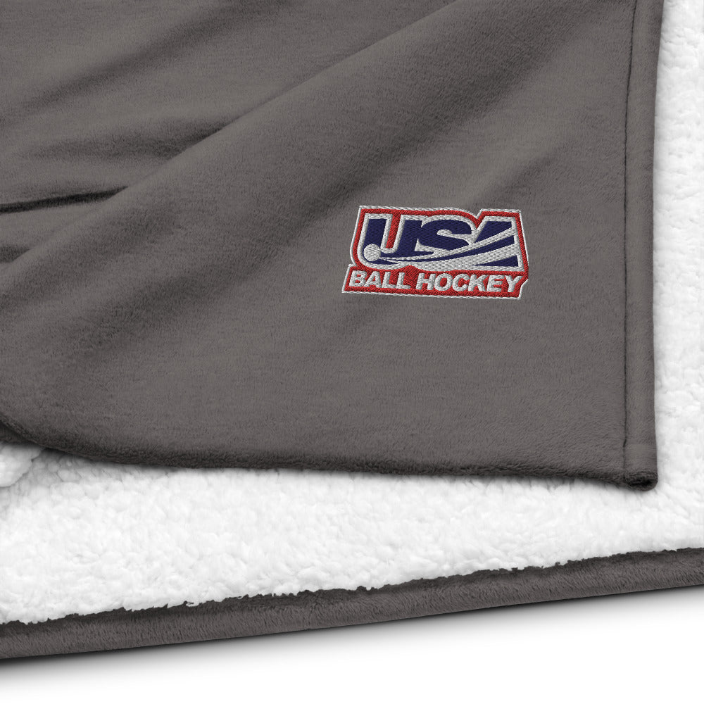 USA BALL HOCKEY SHERPA BLANKET